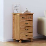 vidaXL Commode 5-Tiroir ASKIM Marron 48 5 x 40 x 79 cm