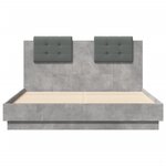 vidaXL Cadre de lit sans matelas gris béton 120x190 cm