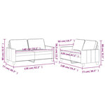 vidaXL Ensemble de canapés 2 Pièces avec coussins Rose Velours