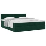 VidaXL Cadre de lit ottoman avec matelas vert foncé 160x200 cm velours