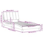 vidaXL Cadre de lit sans matelas Hanko noir 100x200 cm tissu