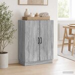 vidaXL Buffet Sonoma gris 66 x 34 5 x 87 cm Bois d'ingénierie