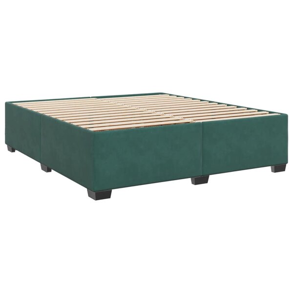 vidaXL Cadre de lit Vert foncé 180x200 cm Velours