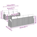 vidaXL Ensemble de canapés de jardin 8 pièces avec coussins noirs en poly rattan