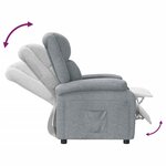 vidaXL Fauteuil inclinable Gris clair Tissu