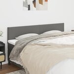 vidaXL Têtes de lit 2 Pièces Gris foncé 80x5x78/88 cm Tissu