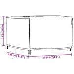 vidaXL Housse de salon de jardin noir 135x135x90 cm imperméable 420D