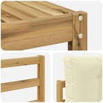 vidaXL Ensemble de canapés d'extérieur 6 Pièces Blanc et crème