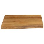 vidaXL Dessus de table 80x80x2 5 cm bord vivant bois massif manguier