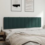 vidaXL Coussin de tête de lit vert foncé 180 cm velours