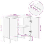 vidaXL Armoire lavabo de salle de bain noir bois d'ingénierie