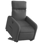 vidaXL Fauteuil inclinable électrique gris foncé tissu