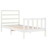 vidaXL Cadre de lit sans matelas blanc bois de pin massif