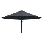 vidaXL Parasol mural avec mât métallique 300 cm Anthracite