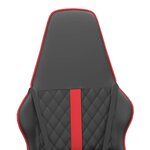 vidaXL Chaise de jeu de massage rouge et noir similicuir