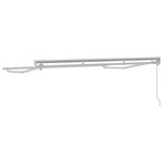 vidaXL Cadre de auvent manuel Réglable Blanc 3 5 x 2 5 m Acier
