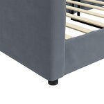 vidaXL Lit de repos sans matelas gris foncé 90x200 cm velours