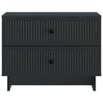 vidaXL Cabinet de chevet Noir 62 x 34 5 x 47 5 cm Bois d'ingénierie