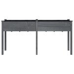 vidaXL Jardinière avec doublure gris 161x45x76 cm bois massif de sapin