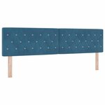 vidaXL Lit à ressorts avec matelas Bleu foncé 180 x 200 cm Velours