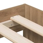 vidaXL Cadre de lit Chêne artisanal 90 x 190 cm Bois d'ingénierie