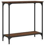 vidaXL Table console chêne marron 75x30 5x75 cm bois d'ingénierie
