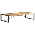 vidaXL Table basse 180x90x40 cm Bois de manguier brut