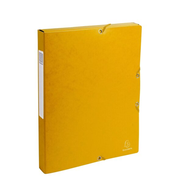 Boite De Classement Exabox Dos 25mm Carte Lustrée - A4 - Jaune - Exacompta