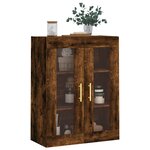 vidaXL Armoire murale chêne fumé 69 5x34x90 cm