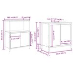 vidaXL Ensemble de mobilier de salle de bain 5 Pièces Chêne noir