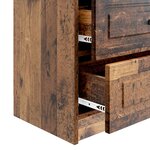 vidaXL Cabinet de chevet avec tiroir Bois ancien 62 x 34 5 x 44 5 cm