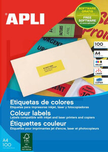 2100 Étiquettes Multi-Usage Jaune 63.5X38.1