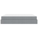 vidaXL Cadre de lit avec matelas avec matelas 2 Pièces Gris clair tissu