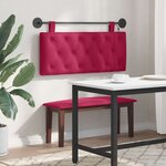 vidaXL Tête de lit suspendue Bordeaux Velours