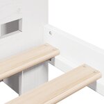 vidaXL Lit bibliothèque sans matelas blanc 140x190 cm bois pin massif