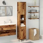 vidaXL Armoire de salle de bain vieux bois 30x30x179cm bois ingénierie