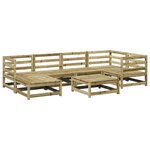 vidaXL Salon de jardin 7 Pièces bois de pin imprégné