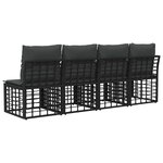vidaXL Canapé de jardin 4 places avec accoudoir gauche 4 Pièces