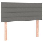 vidaXL Sommier à lattes de lit et matelas et LED Gris foncé 100x200 cm