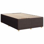 vidaXL Sommier à lattes de lit et matelas marron foncé 120x190cm tissu