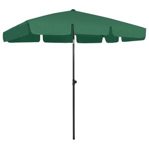 vidaXL Parasol de plage vert 200x125 cm
