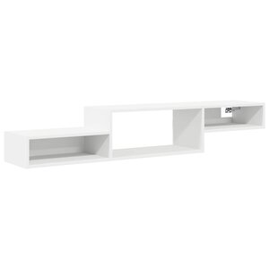 vidaXL Meuble TV mural Montage mural Blanc 150 x 28 x 26 cm