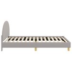 vidaXL Cadre de lit pour enfants avec tête de lit Gris clair 90x200 cm