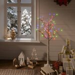 Vidaxl sapin de noël 120 led colorées saule 1 2 m int/ext