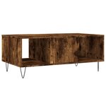 vidaXL Table basse Chêne fumé 90x50x36 5 cm Bois d'ingénierie