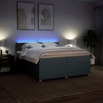 vidaXL Sommier à lattes de lit avec matelas Gris foncé 200x200cm Tissu