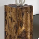 vidaXL Meuble TV mural Chêne fumé 30 x 31 x 100 cm Bois d'ingénierie