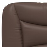 vidaXL Cadre de lit avec tête de lit Marron 90x200 cm Similicuir