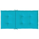 vidaXL Coussins de chaise à dossier bas lot de 6 turquoise tissu