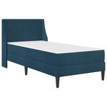 vidaXL Cadre de lit avec matelas Bleu 100 x 200 cm Velours
